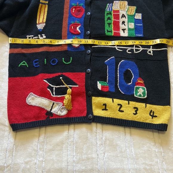 Vintage Lauren Hansen knit teacher cardigan sweater - Picture 4 of 10